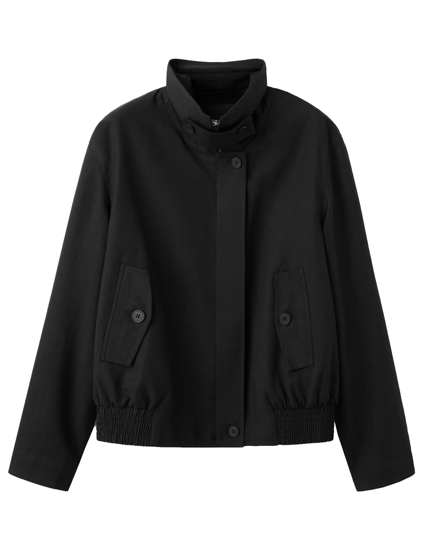 Černá oversize bunda bomber, MANGO, 1 999 Kč