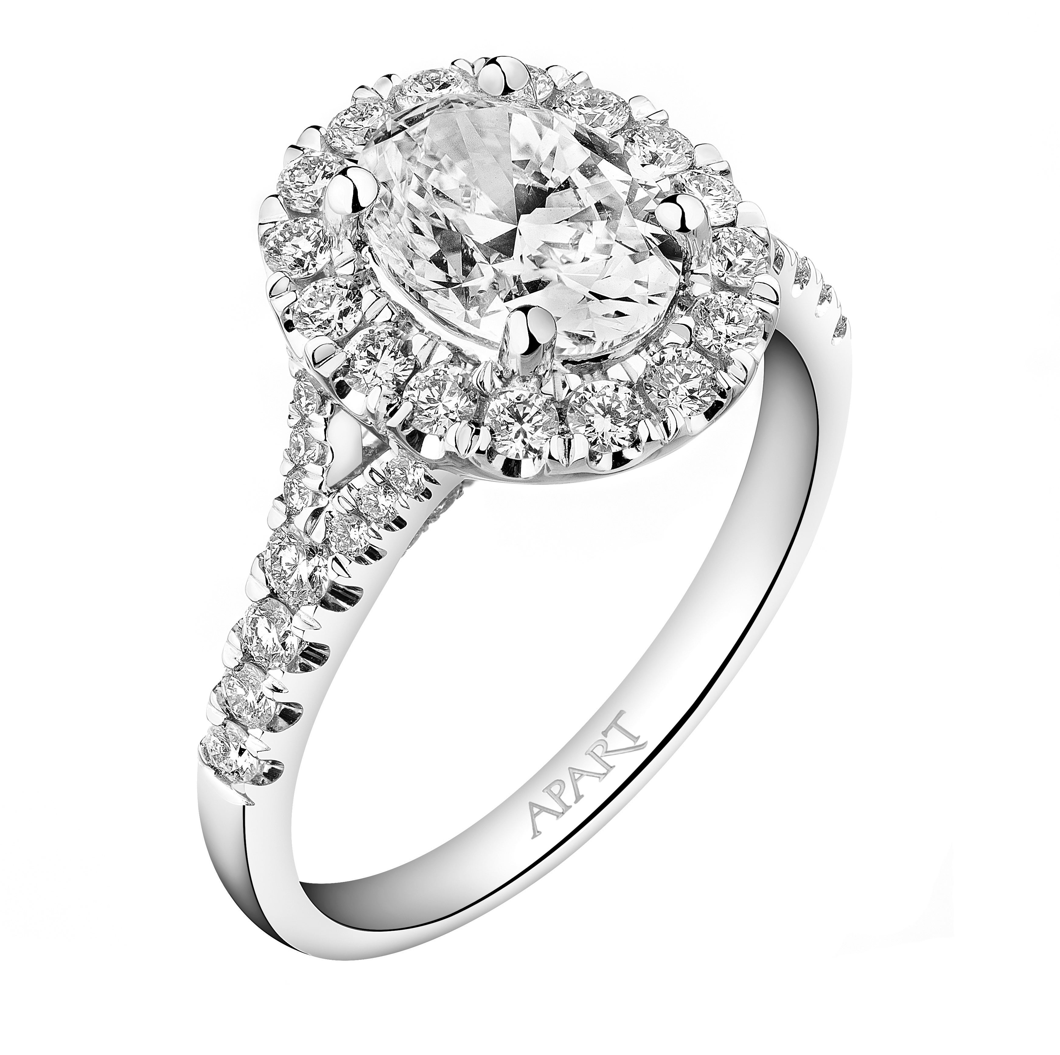 Prsten z bílého zlata s diamanty 1,50 ct - ryzost 750 APART, prodává Apart.cz, 411 900 Kč