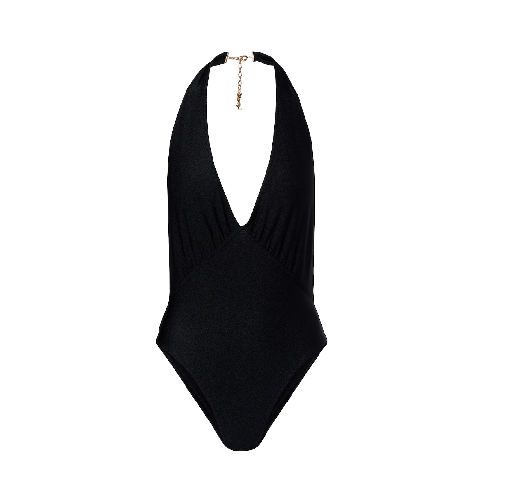 Jednodílné plavky s vázáním na krku, SAINT LAURENT, 850 €