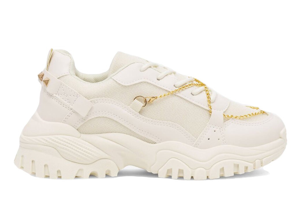 Tenisky béžové s řetízkem, DEE ZEE, prodává CCC, 719 Kč