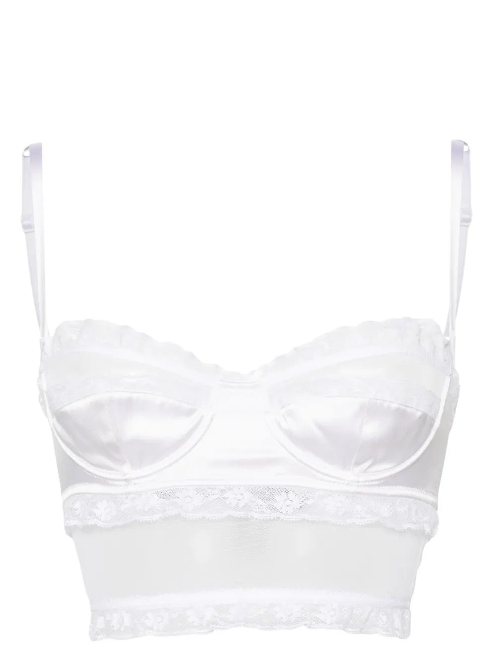 Balkonetka s květinovou krajkou, DOLCE & GABBANA, prodává Farfetch, 300 €