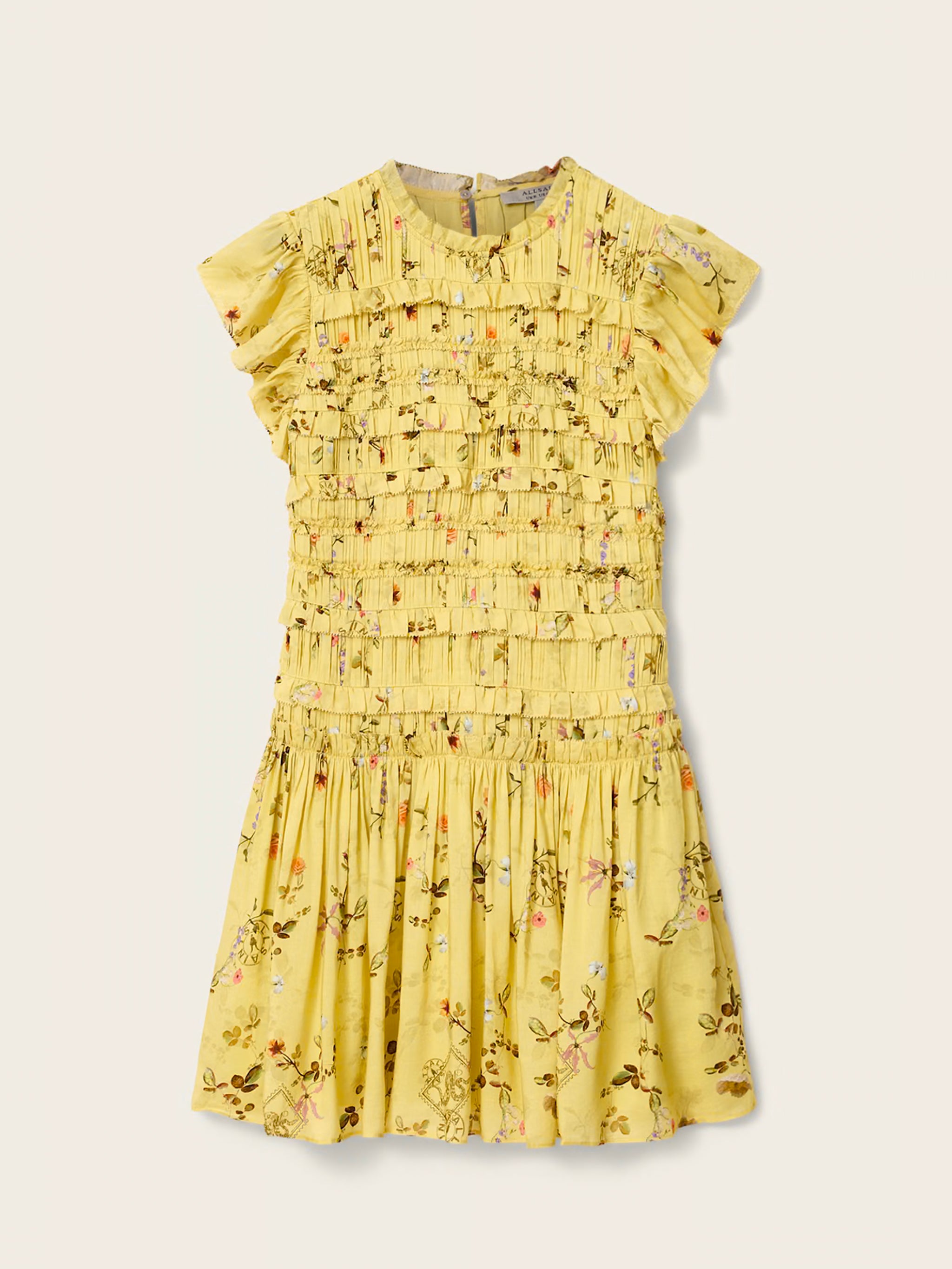 Nabírané květinové minišaty Lauren, ALLSAINTS, 5 750 Kč