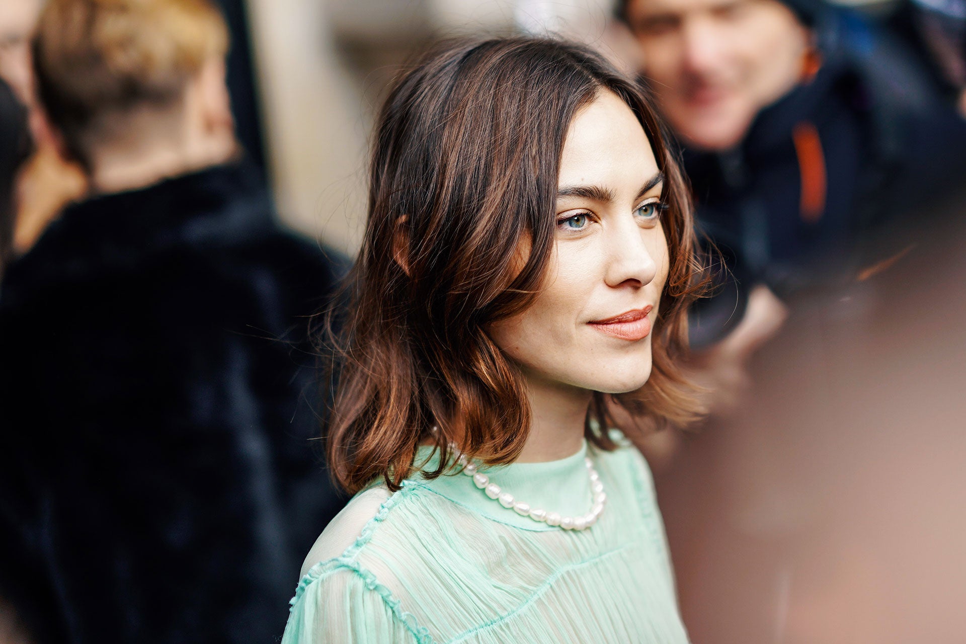 Alexa Chung po přehlídce kolekce Stella McCartney AW19/20, Paris Fashion Week, březen 2019, Paříž