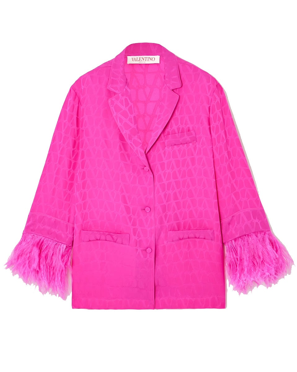 Sako s manžetami s peříčky, VALENTINO, prodává Net-a-Porter, 2 300 €