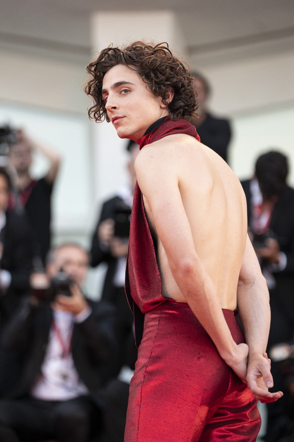 Timothée Chalamet na filmovém festivalu v Benátkách, 2. září 2022