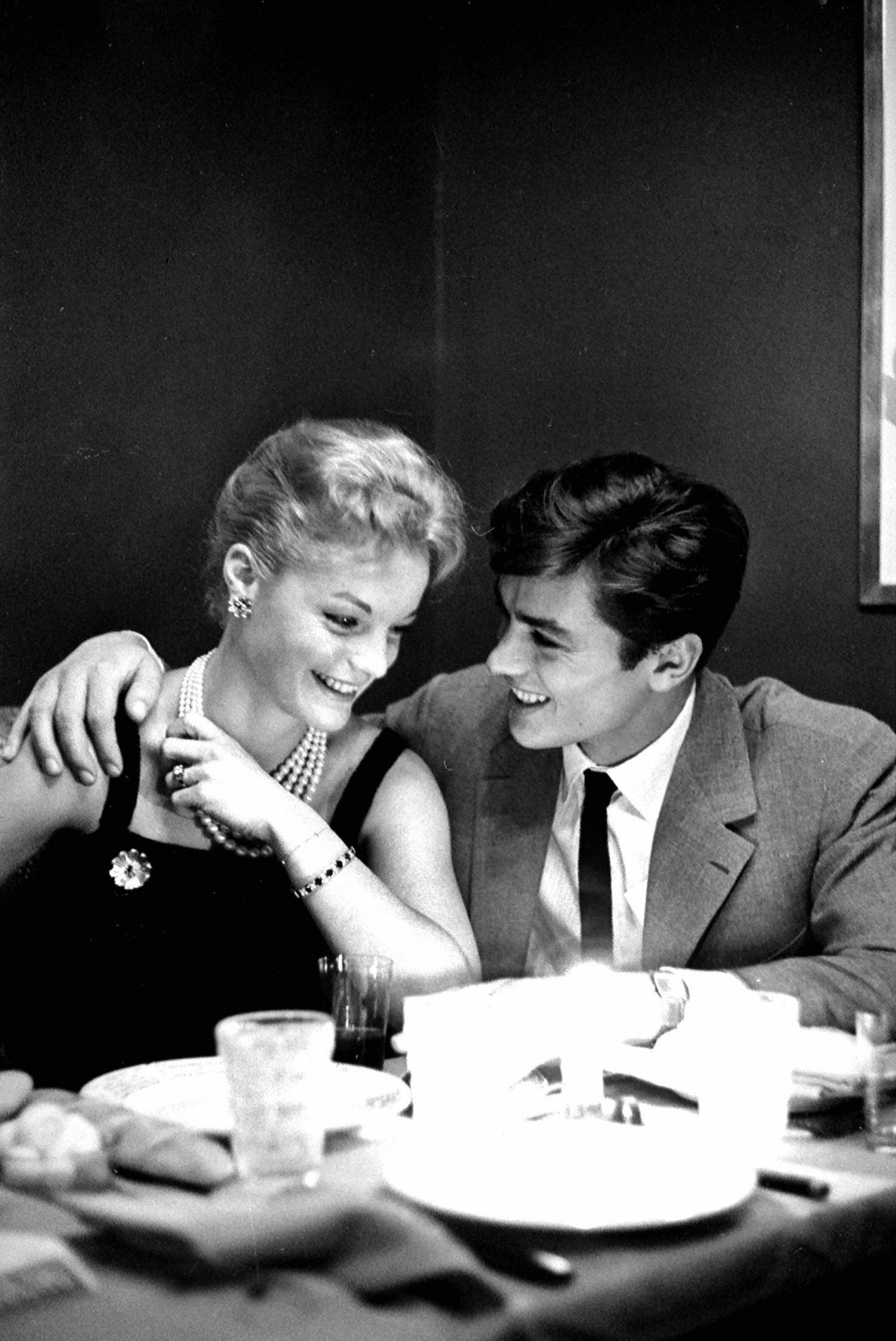 Alain Delon a Romy Schneider v Paříži, říjen 1958