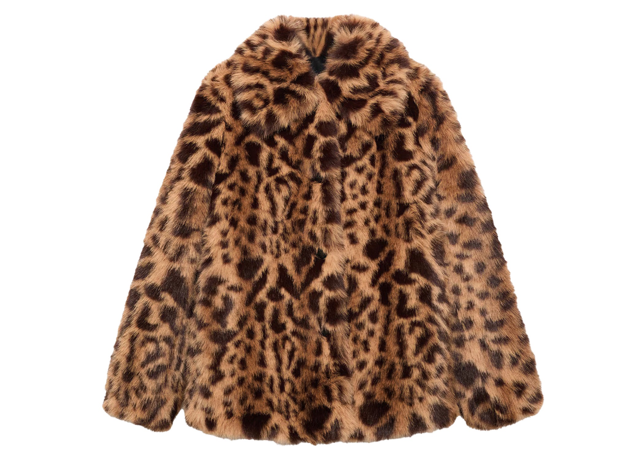 Kabát s leopardím vzorem s efektem kožešiny, MANGO, 1 599 Kč