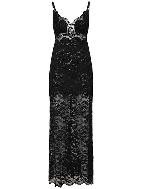 Dlouhé krajkové šaty, RABANNE, prodává Luisaviaroma, 890 €