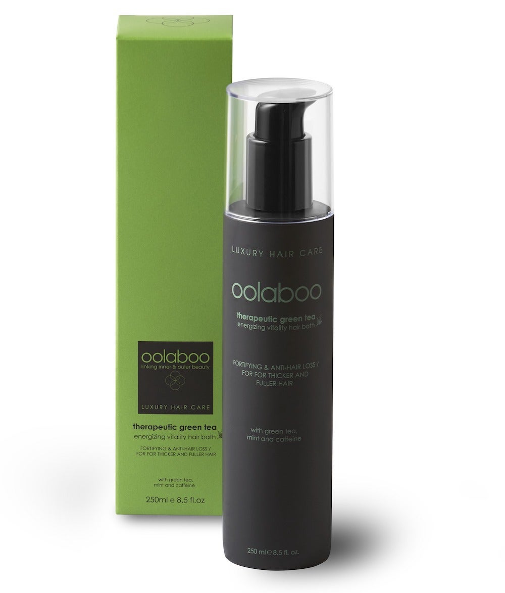 Osvěžující vlasová lázeň na bázi zeleného čaje a máty Energizing Vitality Hair Bath, OOLABOO, prodává Oolaboo.cz, 1160 Kč