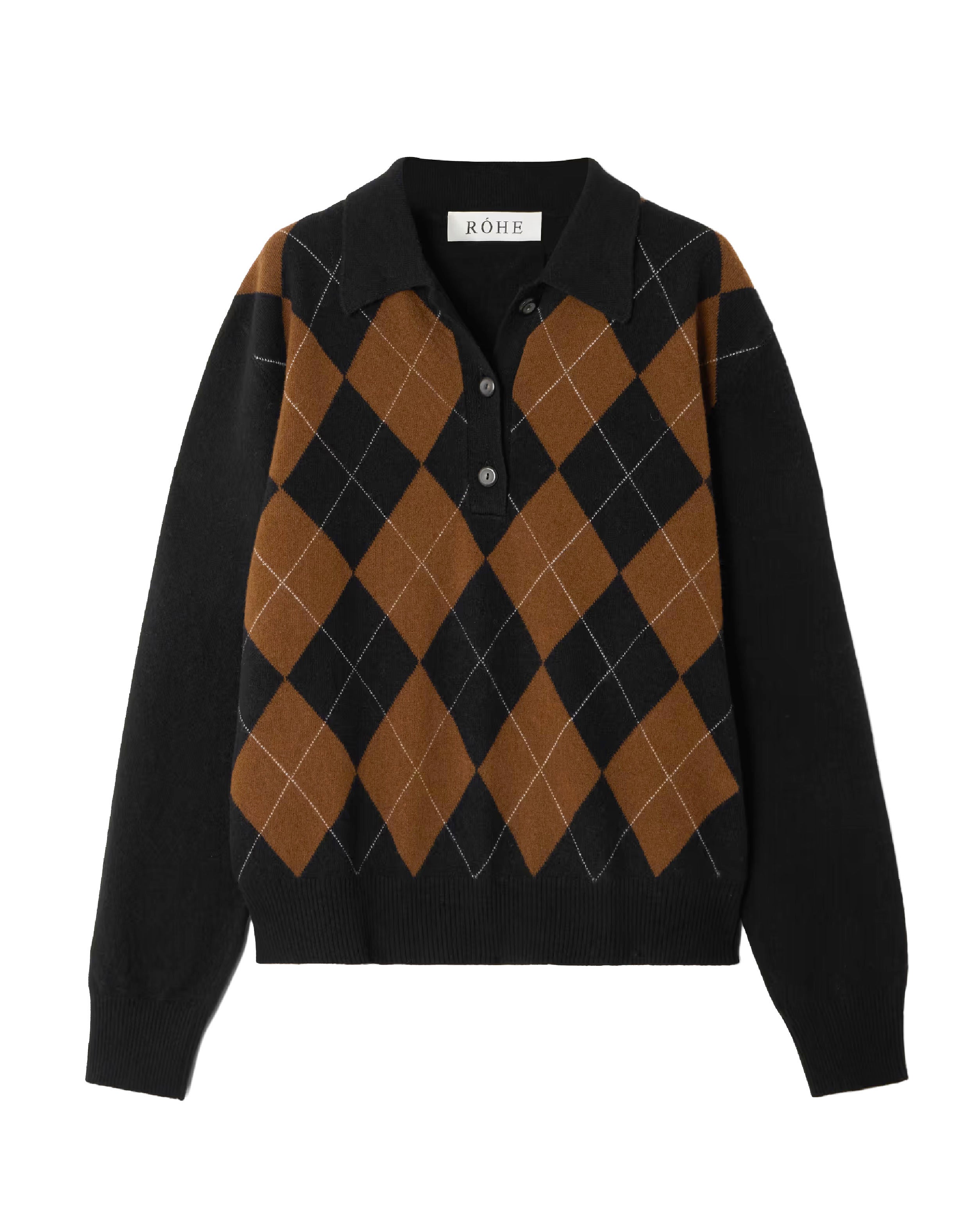 Vlněný polo svetr s károváním, RÓHE, 575 €