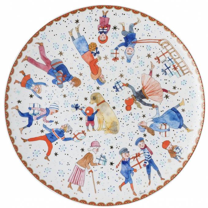 Porcelánový talíř s vánočními motivy navržené Renátou Fučíkovou, ROSENTHAL, prodává Potten & Pannen - Staněk, 1070 Kč