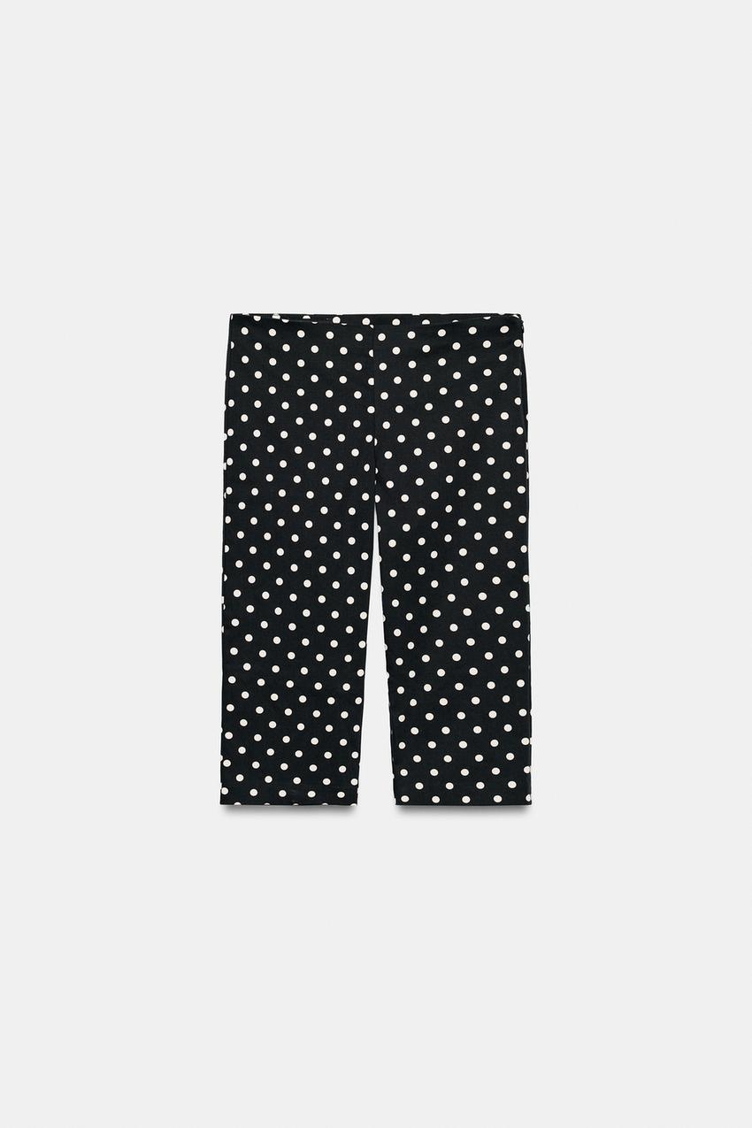 Capri kalhoty s puntíky, ZARA, 699 Kč
