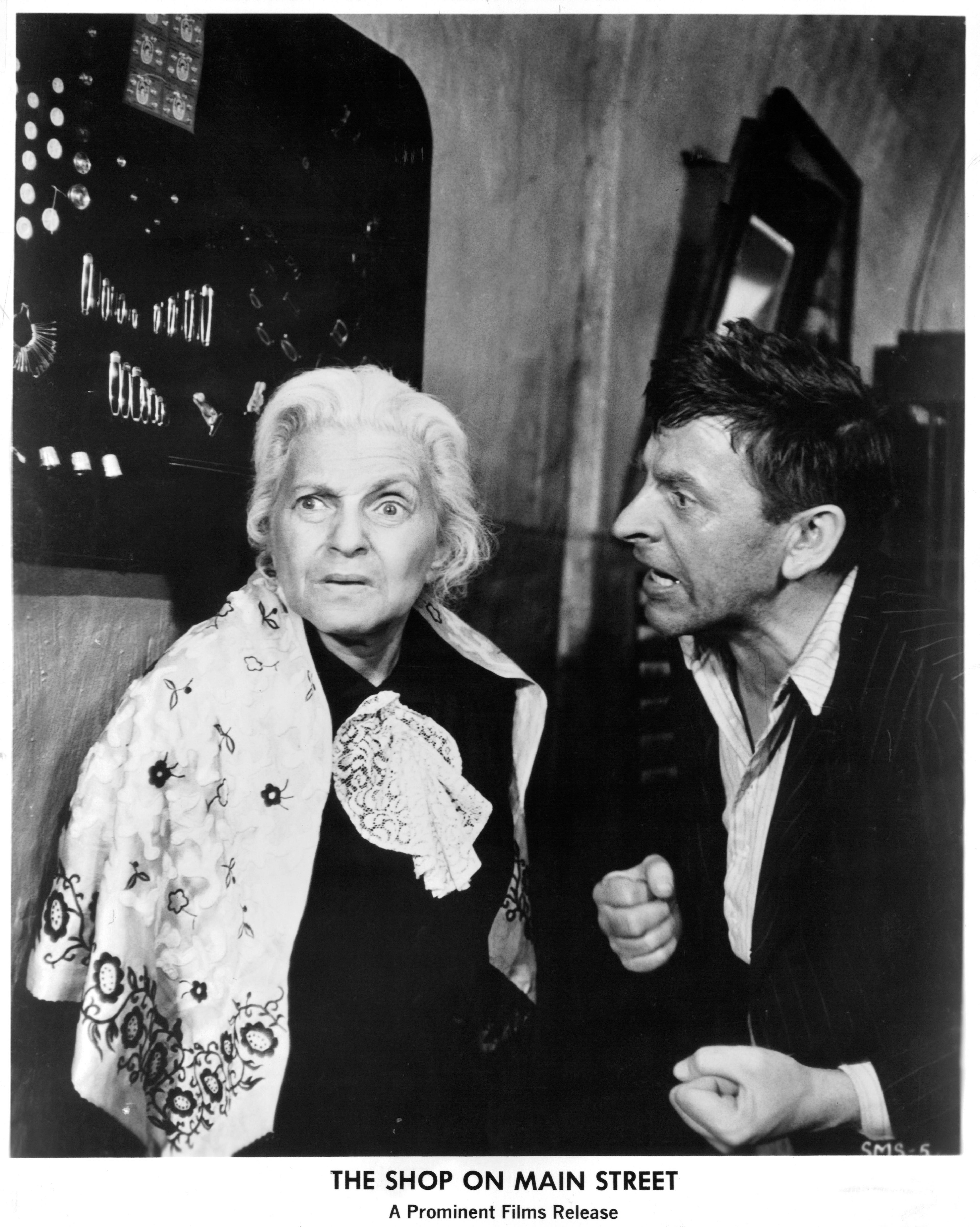 Ida Kamińska a Jozef Kroner ve filmu Obchod na Korze, rok 1965.