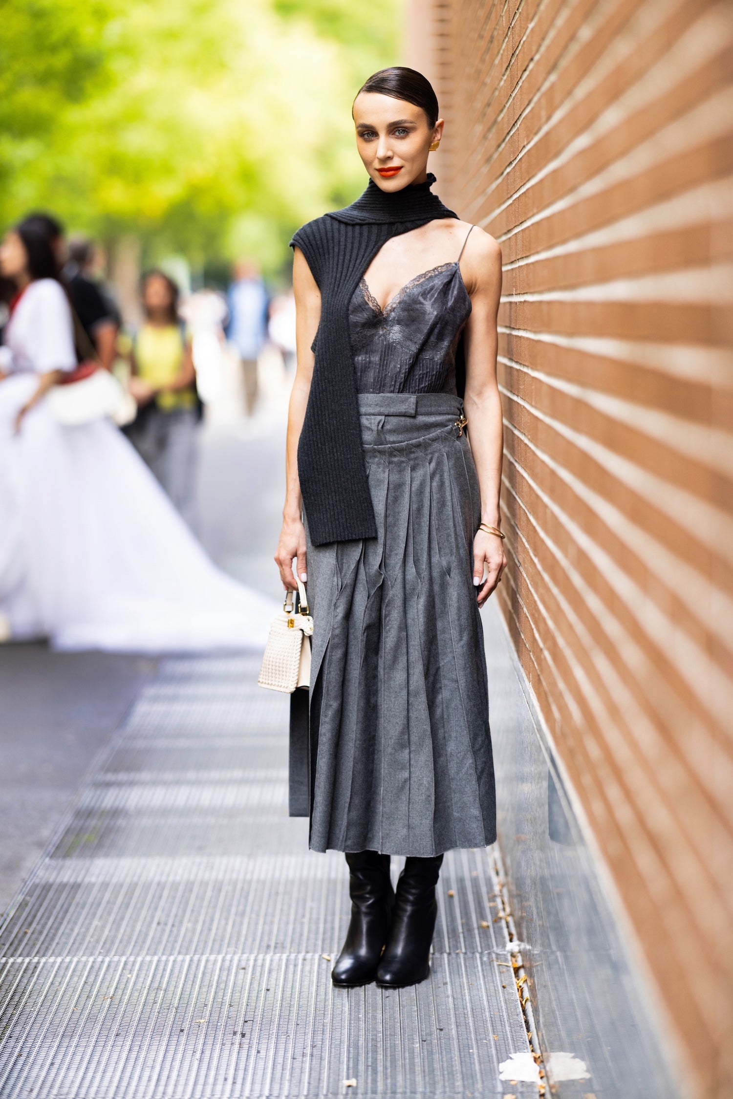 Mary Leest na přehlídce Fendi v Miláně, 20. září 2023