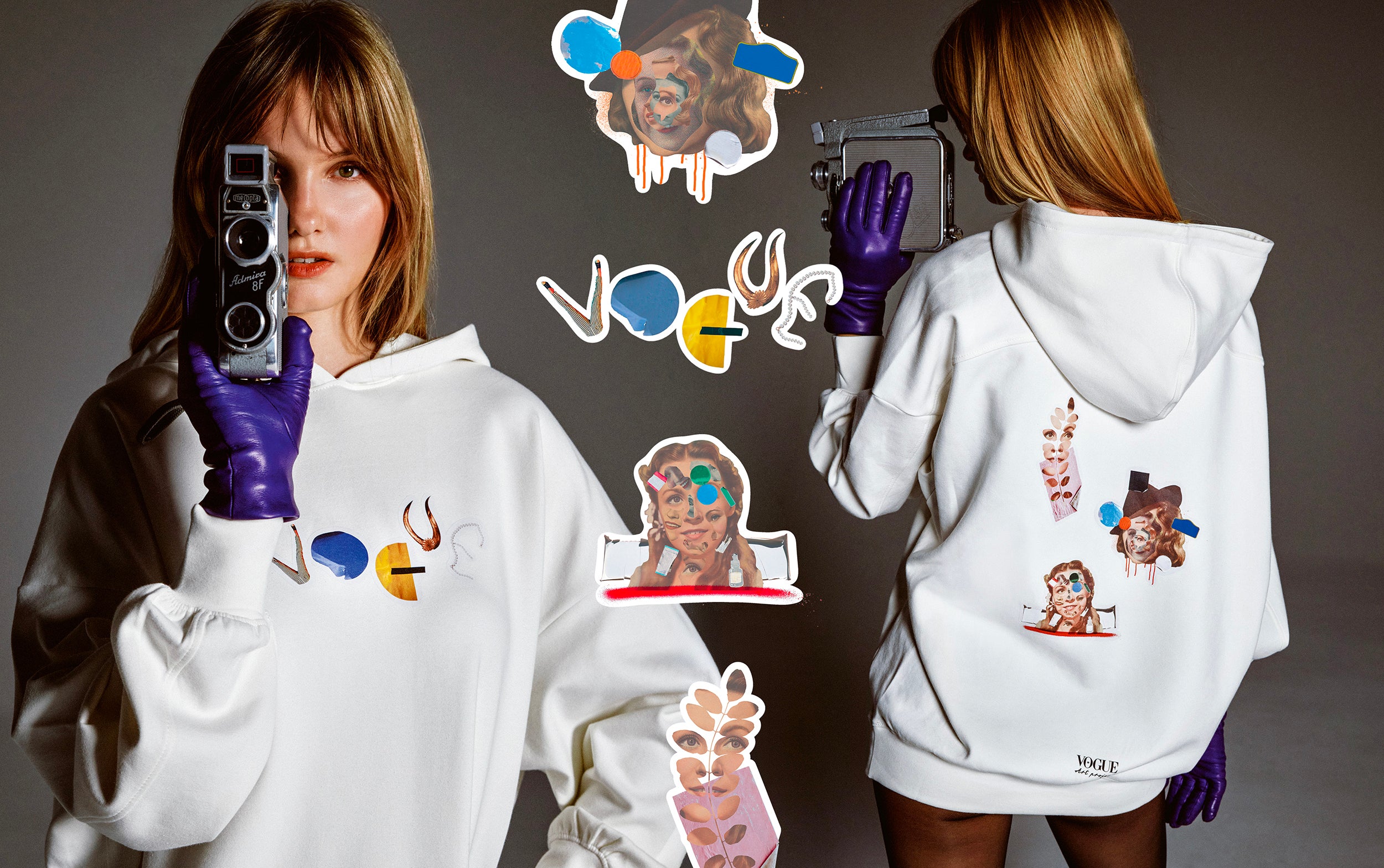Mikiny, jaké v šatníku ještě nemáte. Vogue Art Project 2026 je inspirovaný fenoménem samolepek