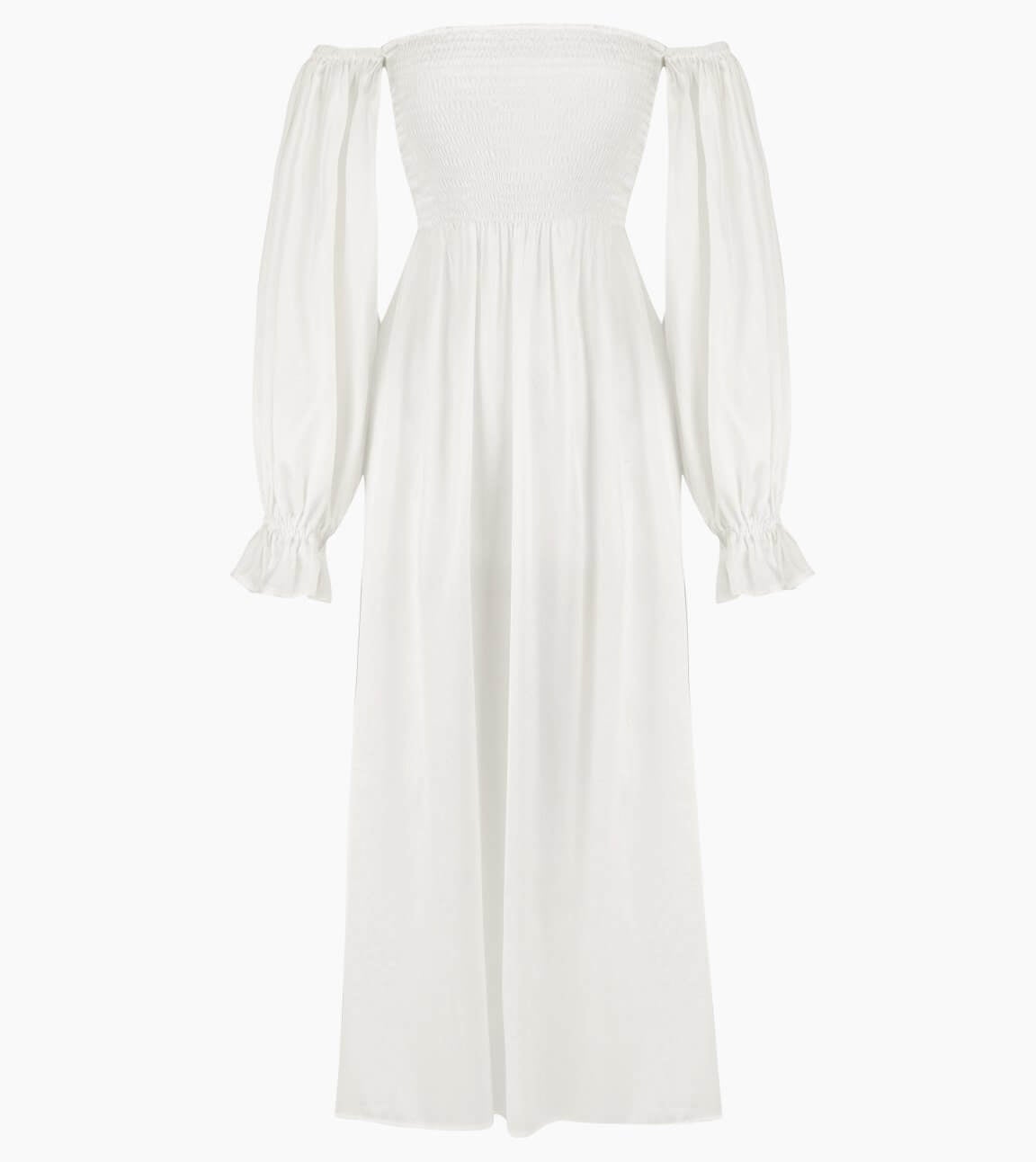 Bílé lněné šaty Atlanta, SLEEPER, prodává The-Sleeper.com, 320 USD