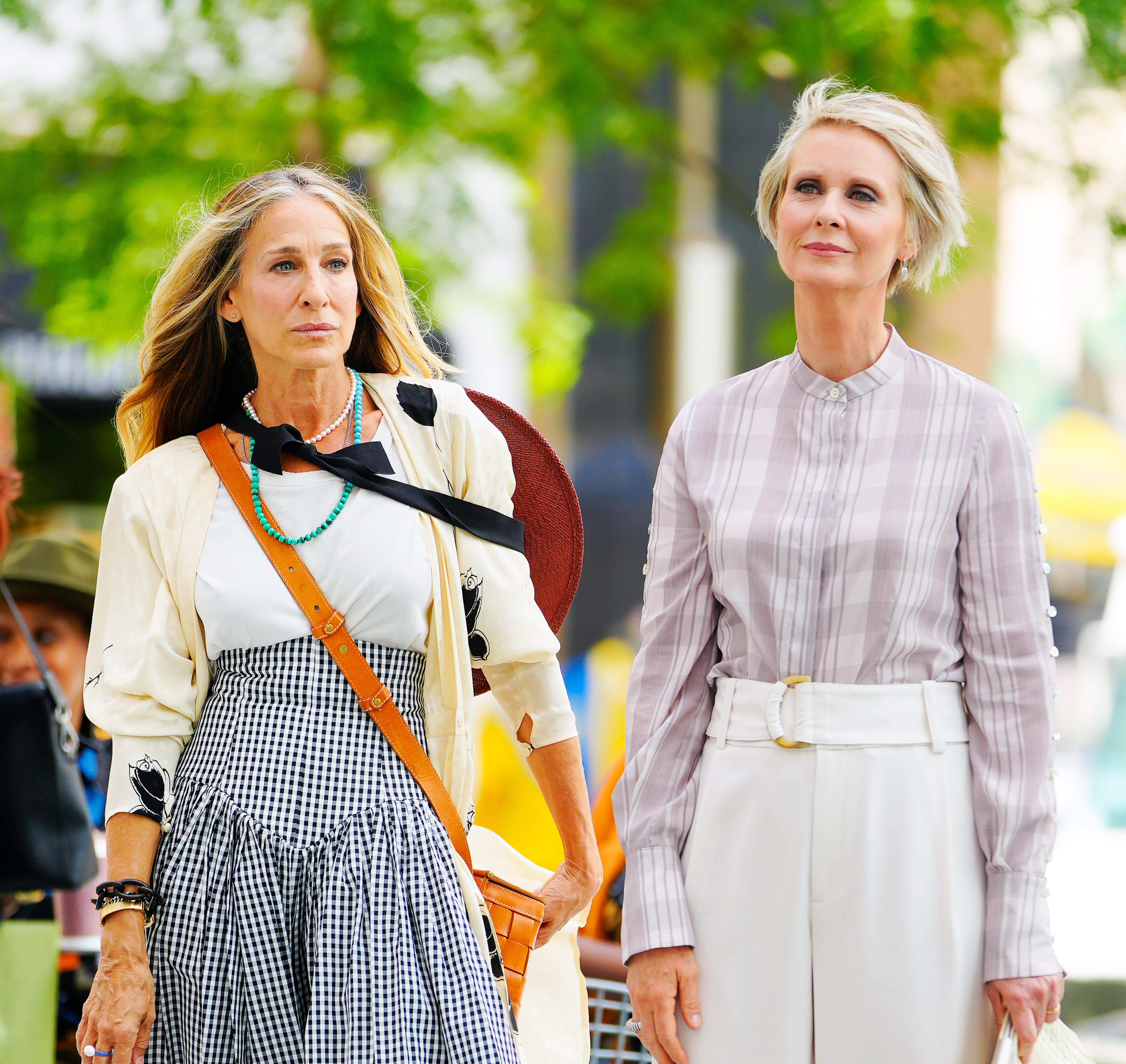 Sarah Jessica Parker a Cynthia Nixon při natáčení nového filmu Sex ve městě s názvem 'A jak to bylo dál' New York City Sarah Jessica Parker a Cynthia Nixon při natáčení nového filmu Sex ve městě s názvem 'A jak to bylo dál' New York City