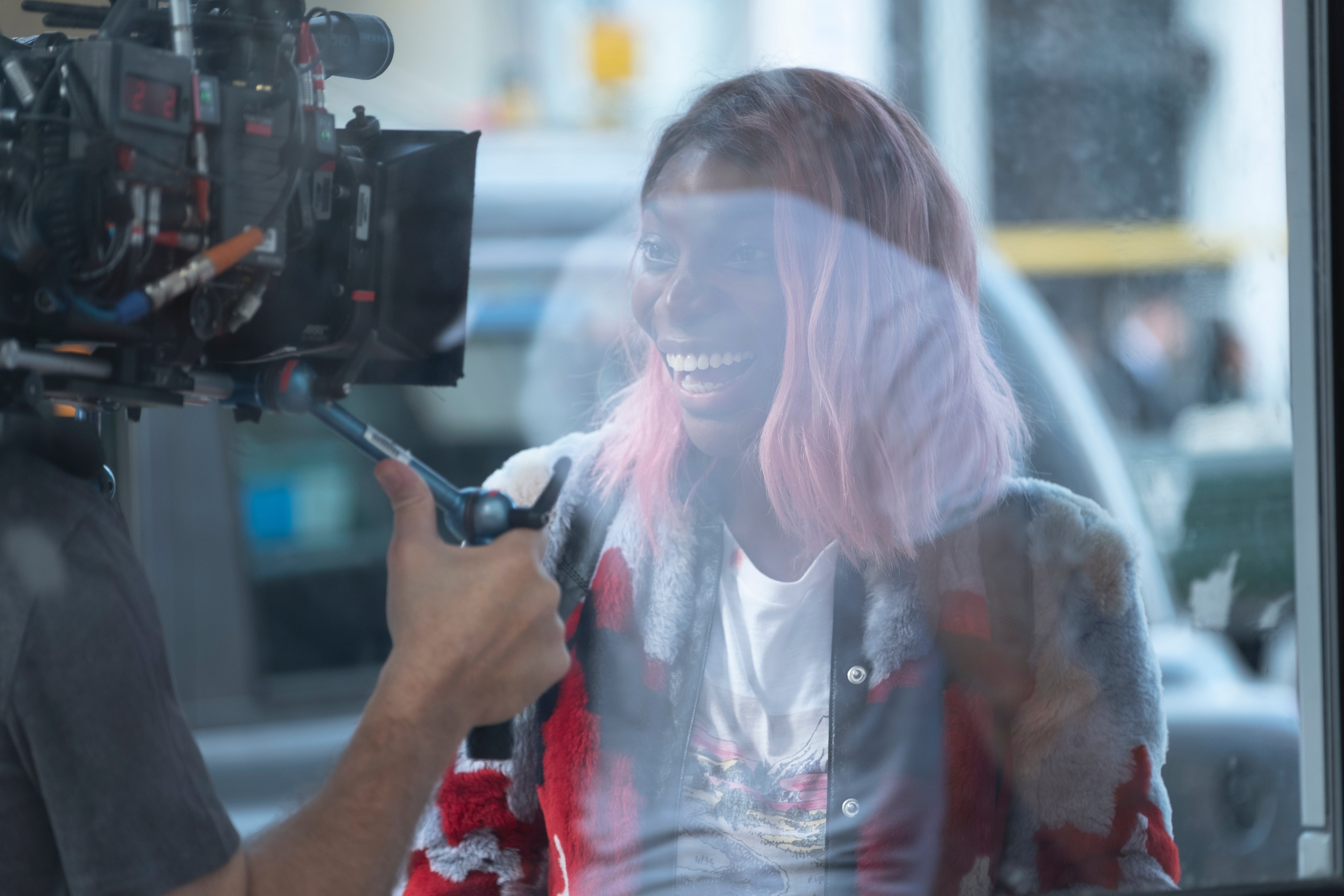 Michaela v roli Anabelle během natáčení Můžu tě zničit Michaela v roli Anabelle během natáčení Můžu tě zničit