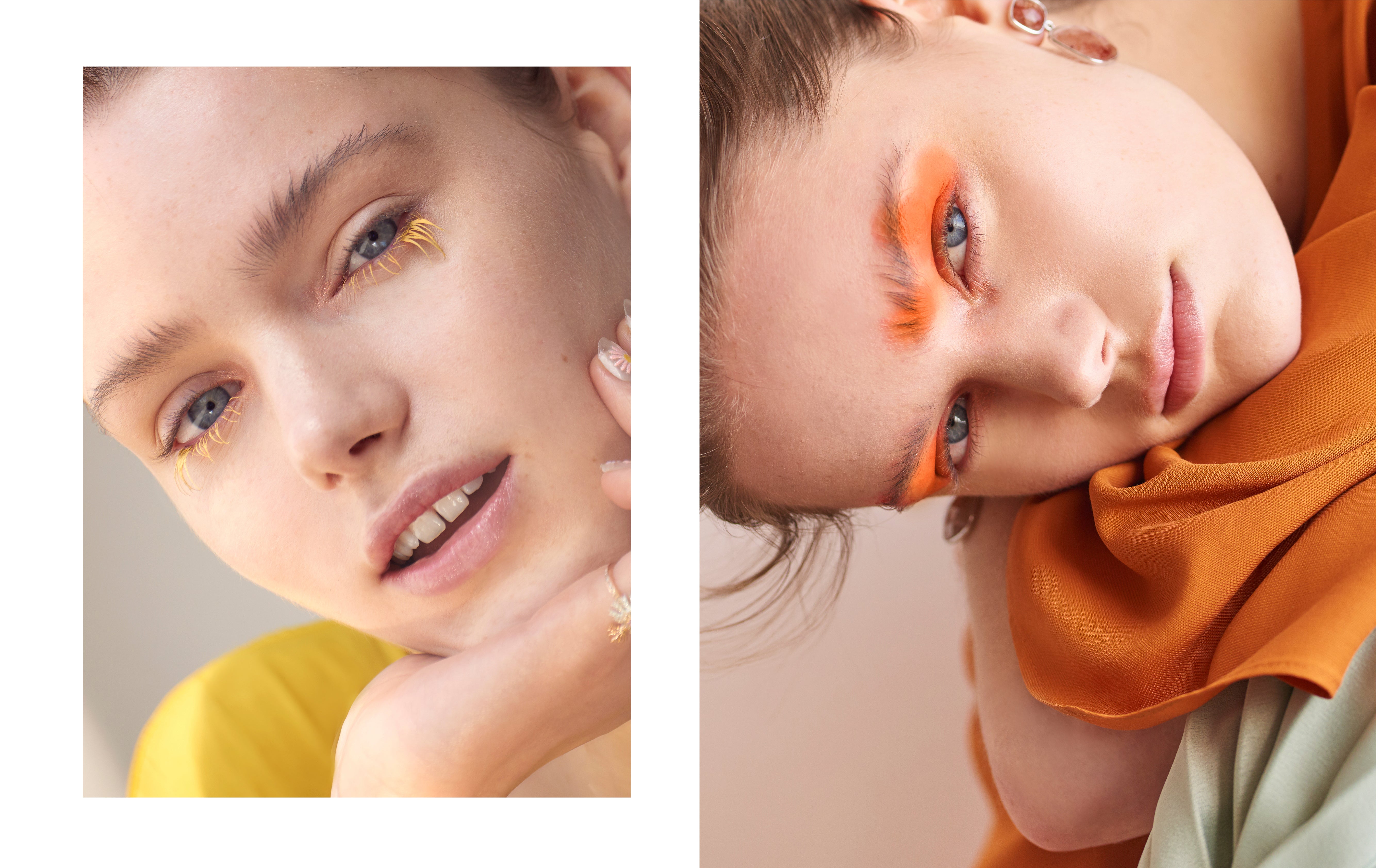 Vpravo: Halenka, H&M. Sukně, Alice + Olivia. Náušnice, Lineargent. Vlevo: Halenka, Stella McCartney. Náušnice, Suarez. Vpravo: Halenka, H&M. Sukně, Alice + Olivia. Náušnice, Lineargent. Vlevo: Halenka, Stella McCartney. Náušnice, Suarez.