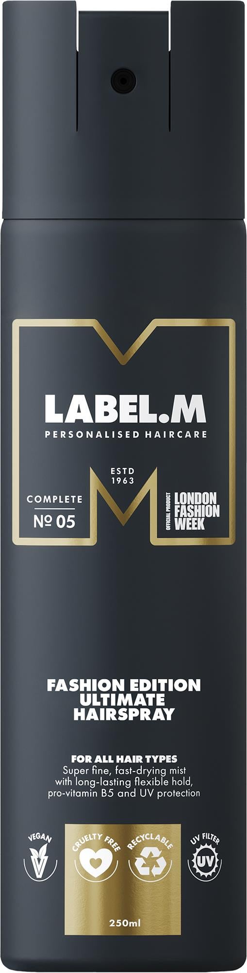 Lak na vlasy Fashion Edition Ultimate Hairspray, LABEL.M, 539 Kč