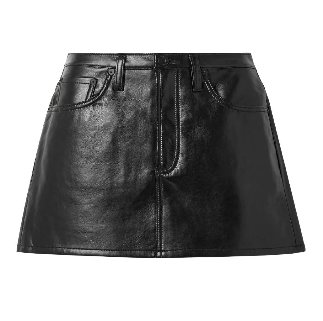 Kožená minisukně, AGOLDE, prodává Net-a-Porter, 8 049 Kč