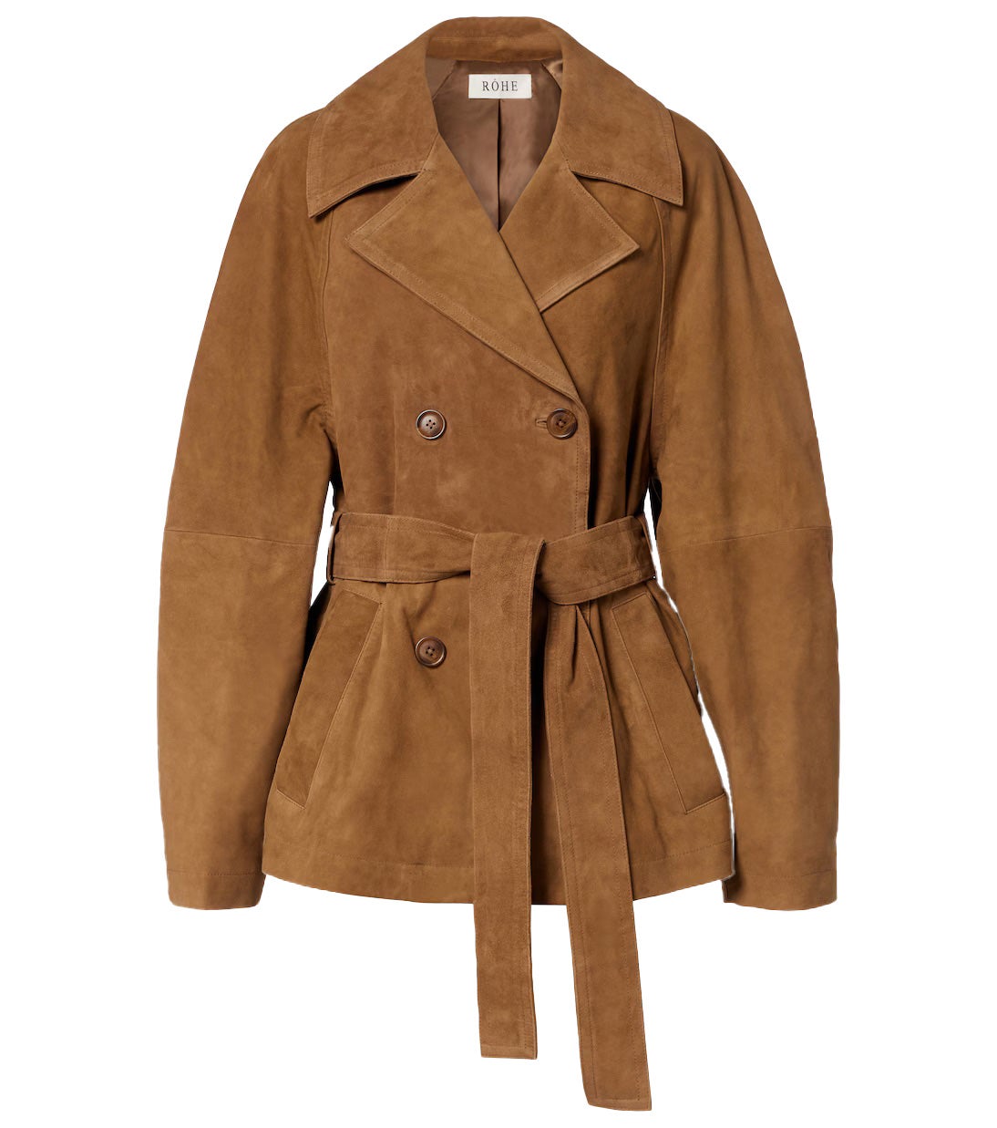 Sako z broušené kůže z páskem, RÓHE, 950 €