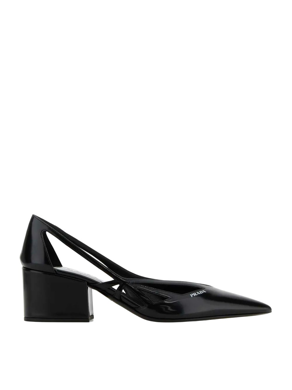 Černé lodičky se širokým podpatkem, PRADA, 1 150 €