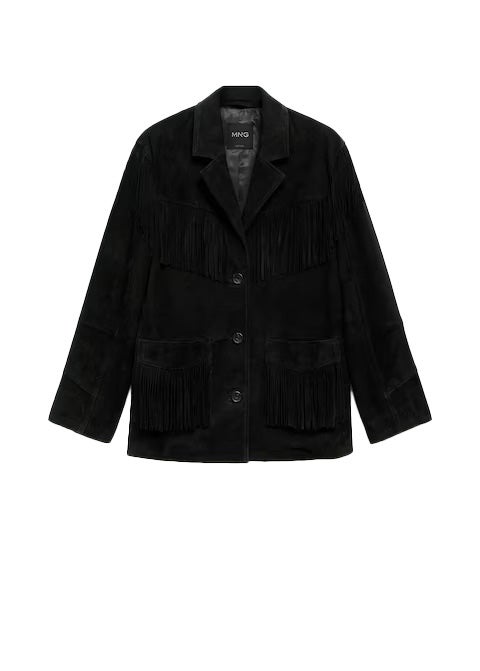 Semišové sako s třásněmi, MANGO, prodává Mango, 6 499 Kč