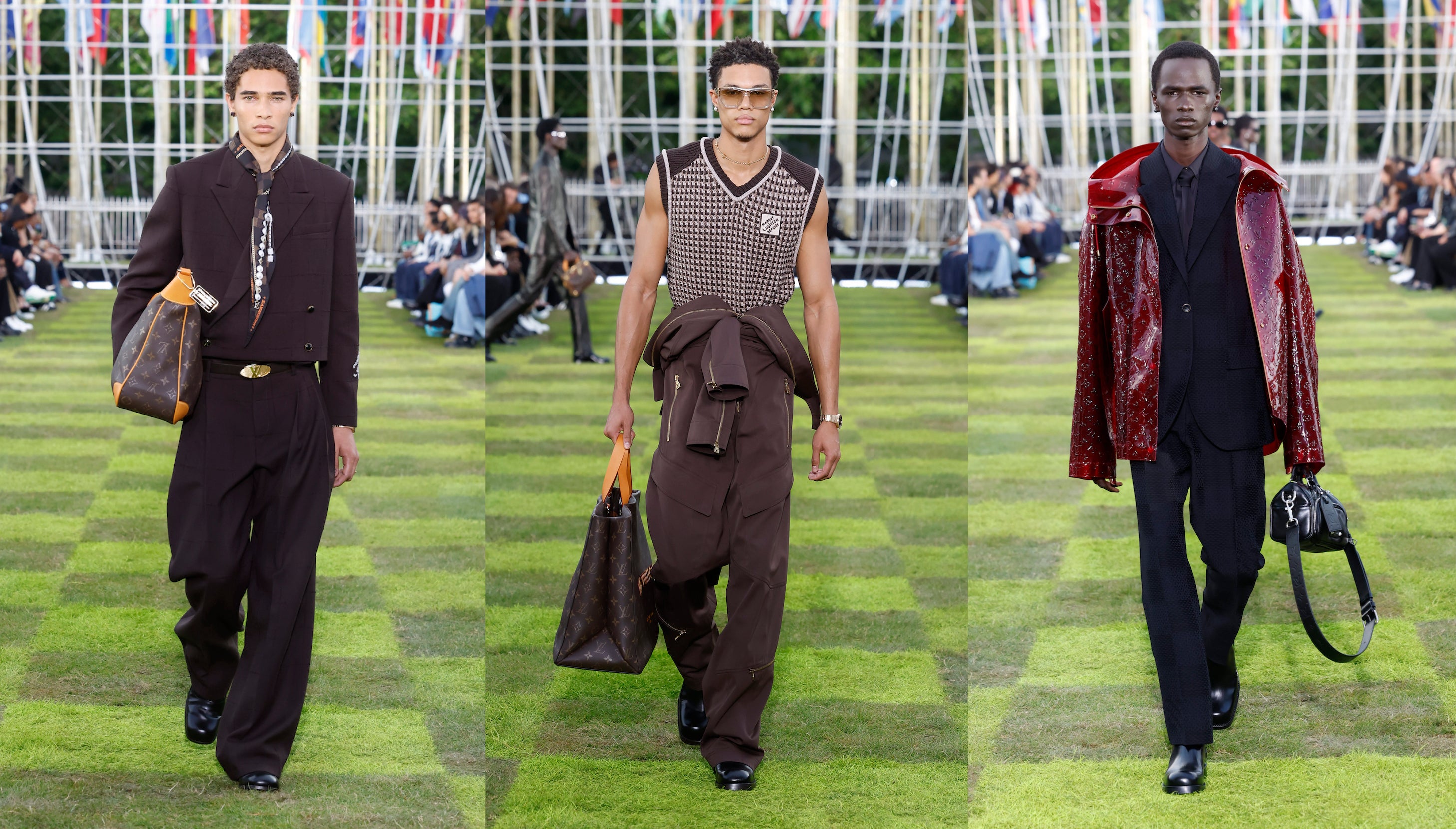 Výzva k pospolitosti v pánské kolekci Louis Vuitton S/S 2025