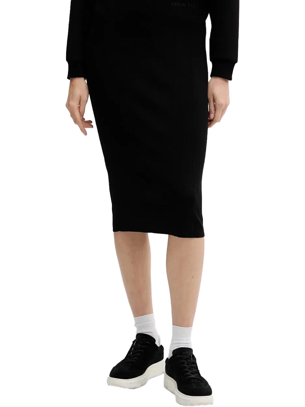 Černá pouzdrová midisukně, ARMANI EXCHANGE, 175 €