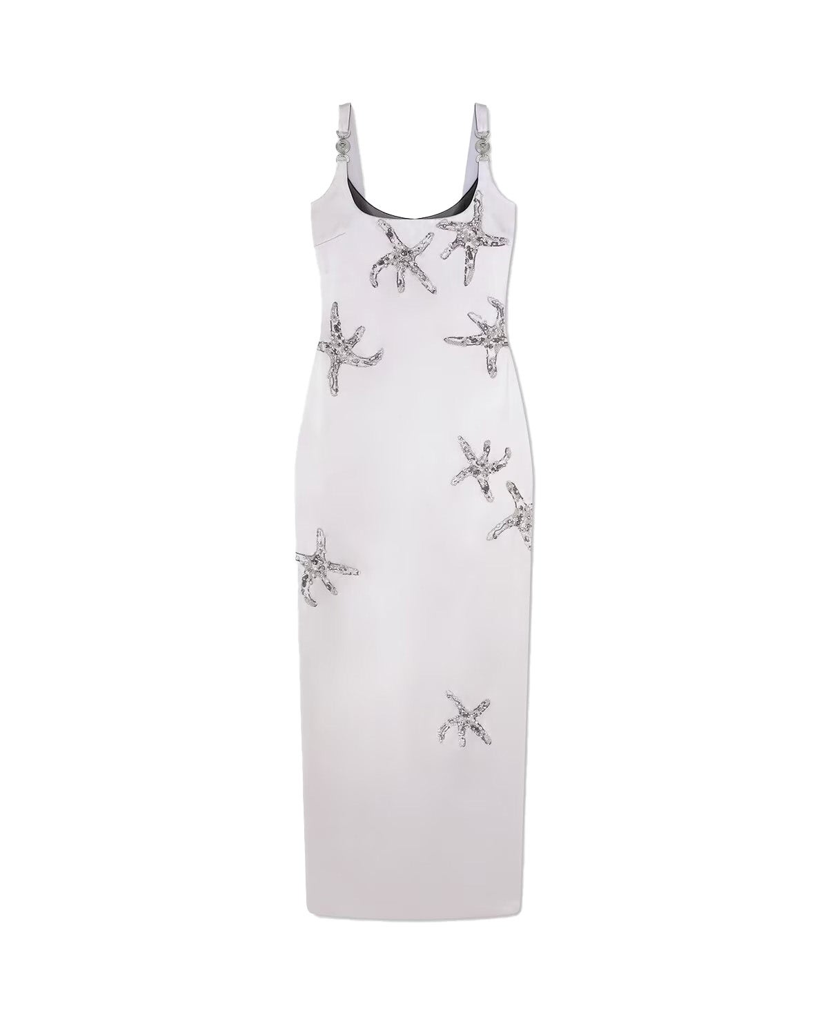 Vyšívané šaty z hedvábného saténu, VERSACE, prodává Versace, 6500 €