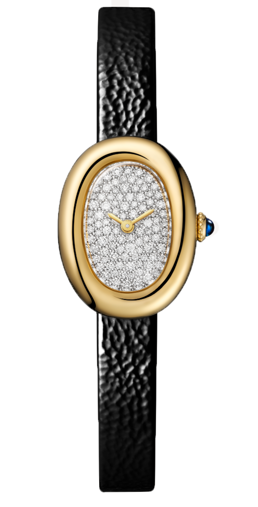 Minihodinky Baignoire CARTIER, žluté zlato, diamanty, cena: 11 700 EUR