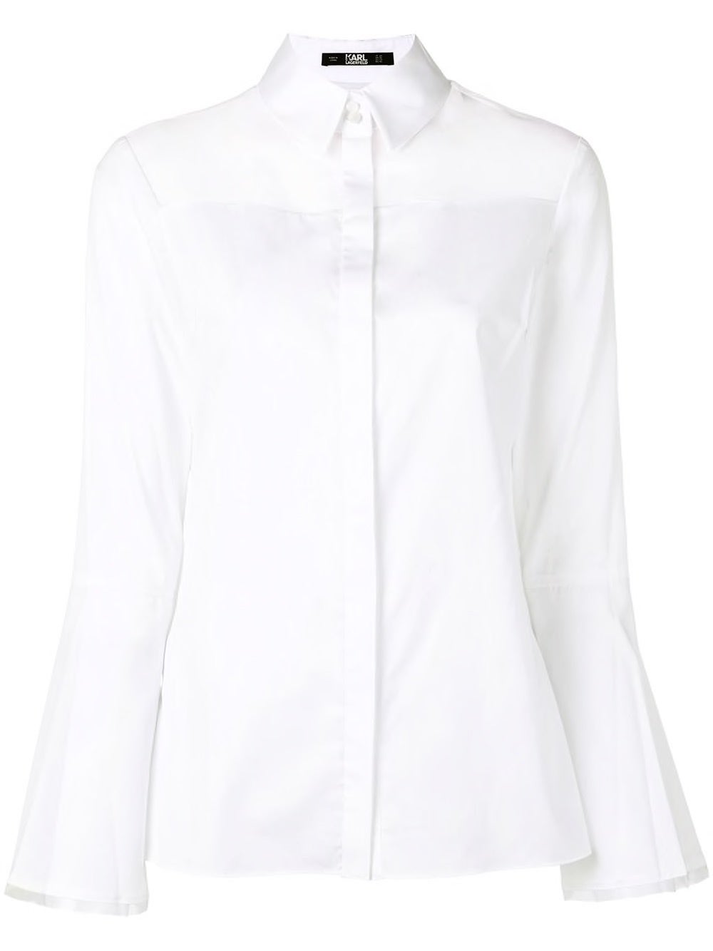 Bílá košile s průhlednou vsadkou, Karl Lagerfeld, prodává Karl.com, 225 €