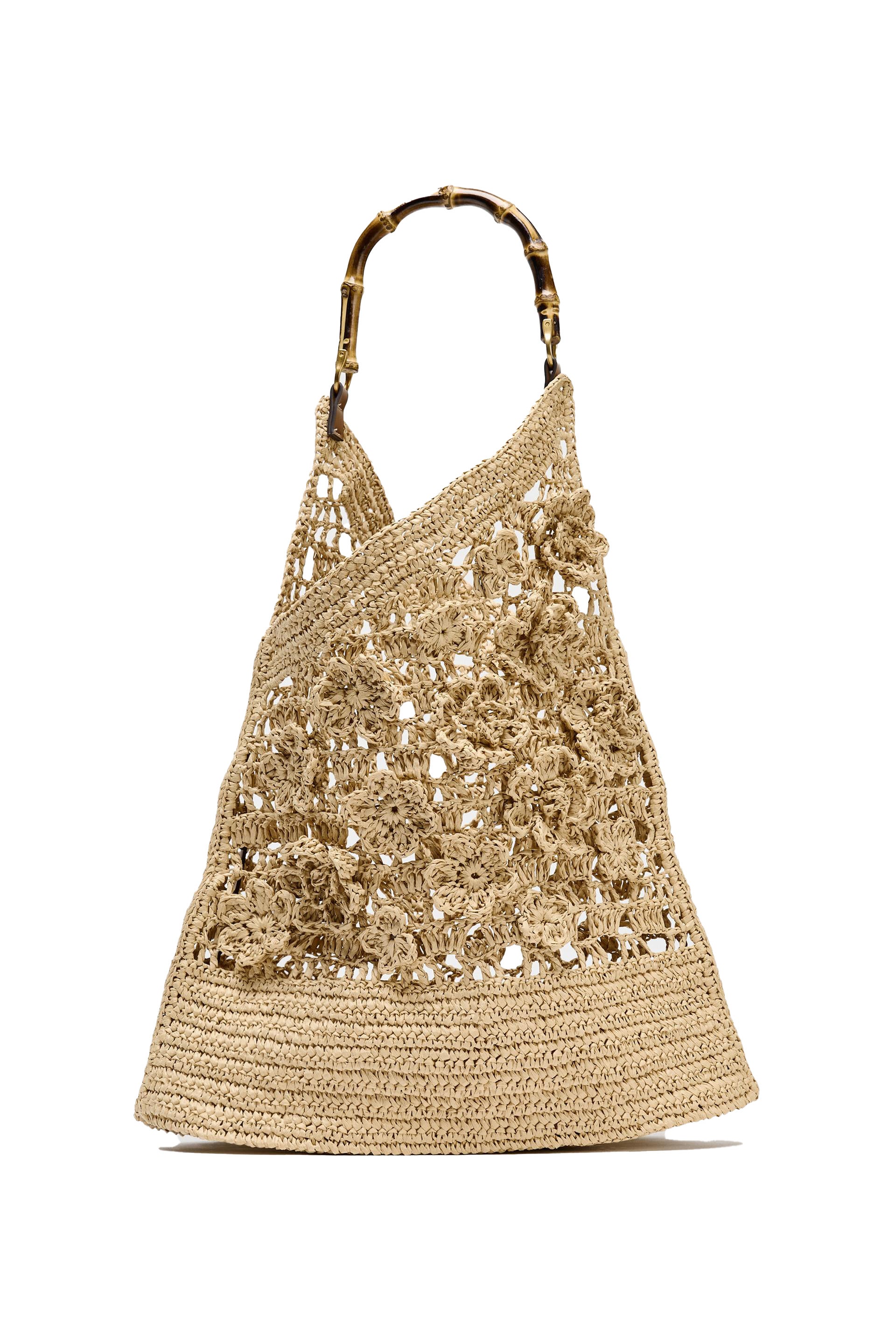 Nákupní taška s květinovým vyplétáním, ZARA, 1 799 Kč