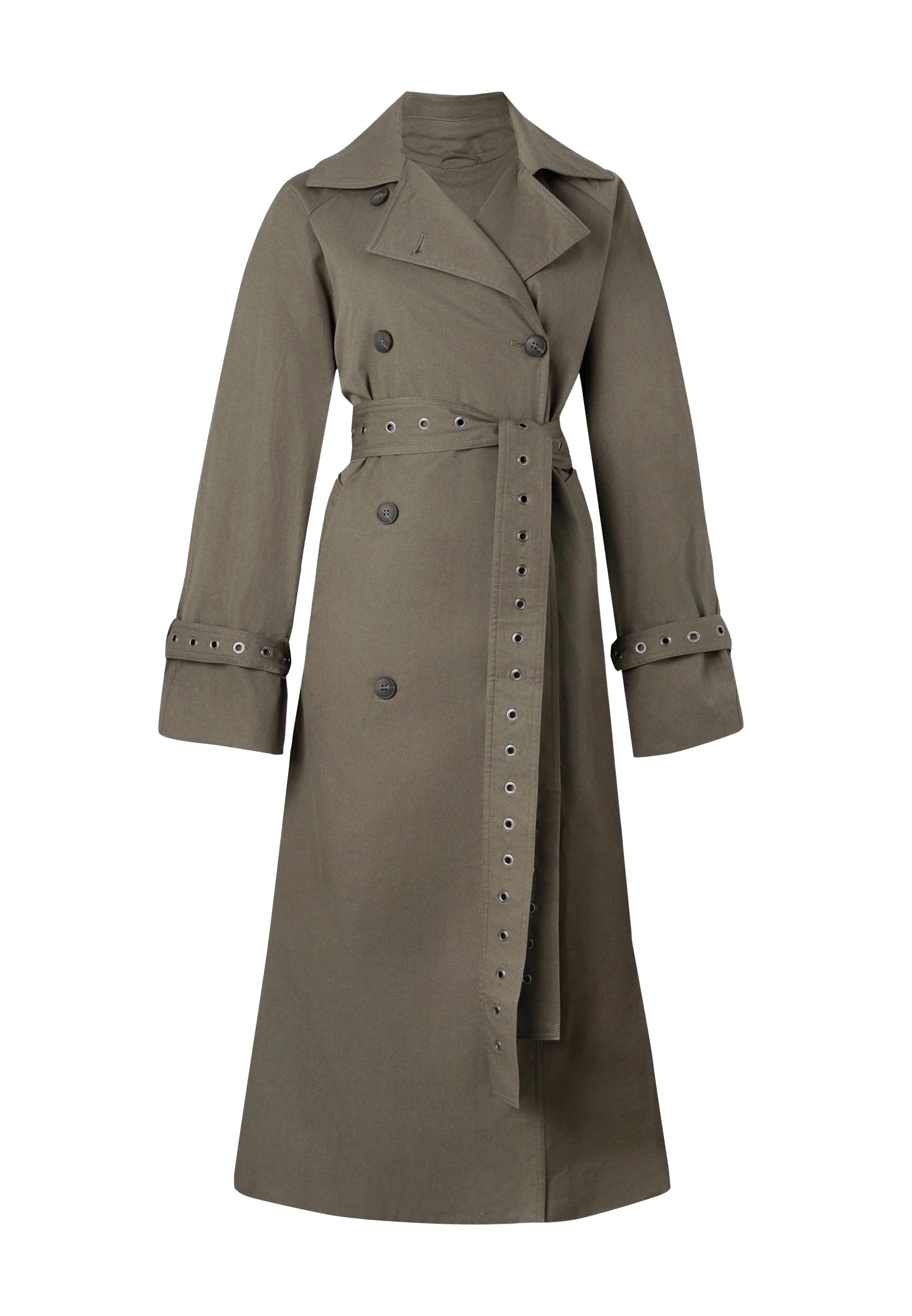 Olivově zelený trenčkot, WEEKDAY, 3 820 Kč