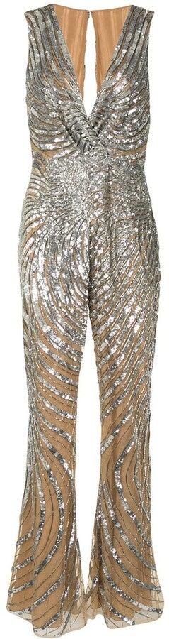 Zlatý overal posetý flitry Zuhair Murad, prodává Farfetch, 14,213 €