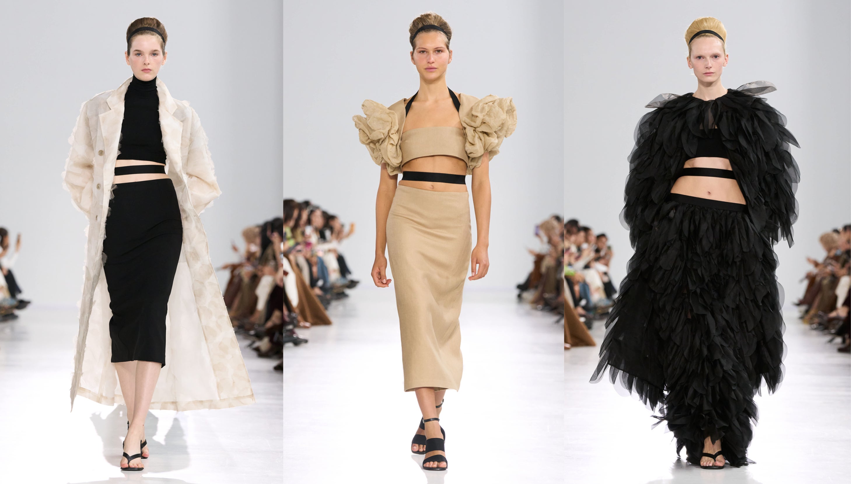 Max Mara představila hravý minimalismus a nečekaný závan rokoka