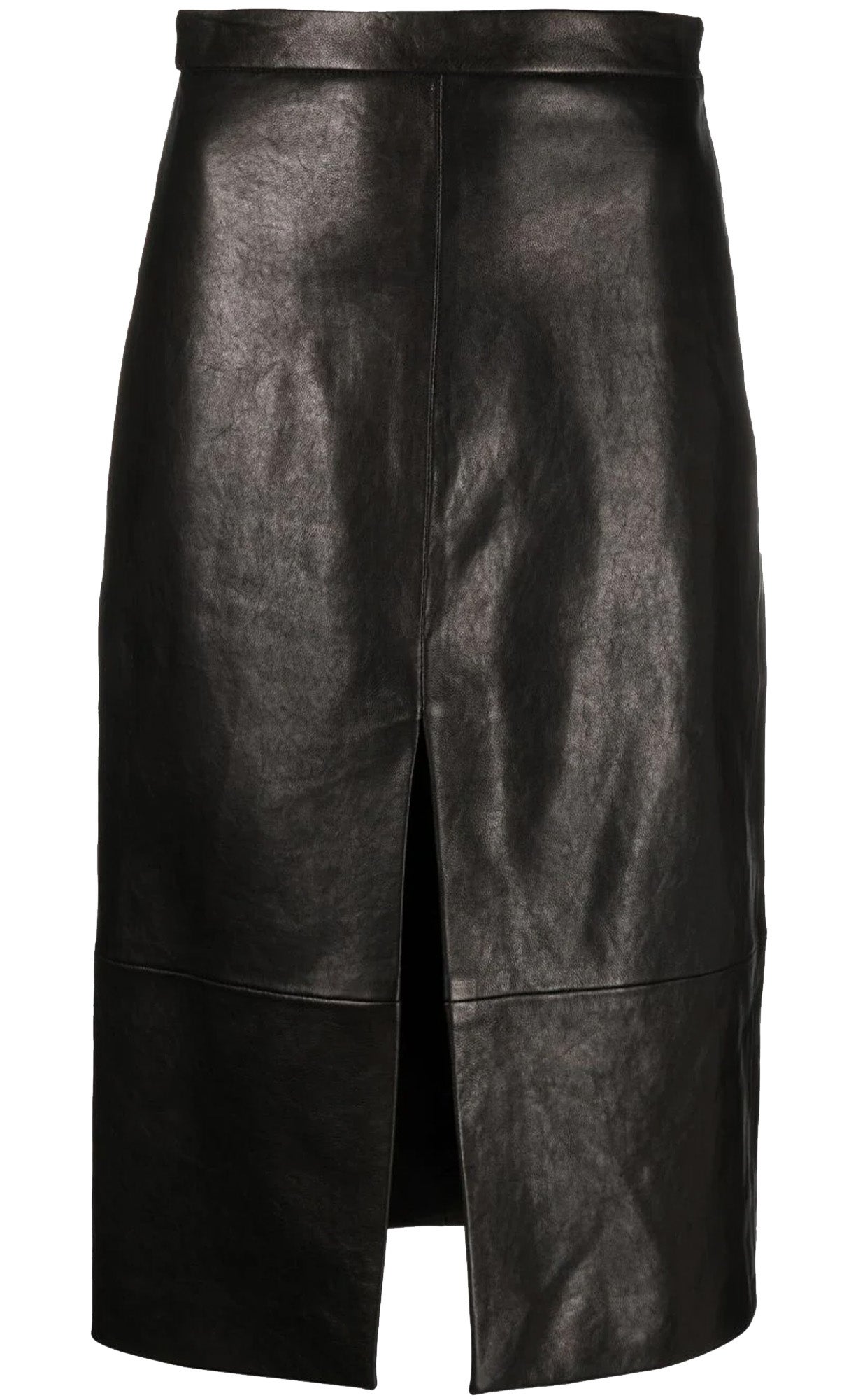 Kožená midi sukně, KHAITE, prodává Farfetch, 2455 €