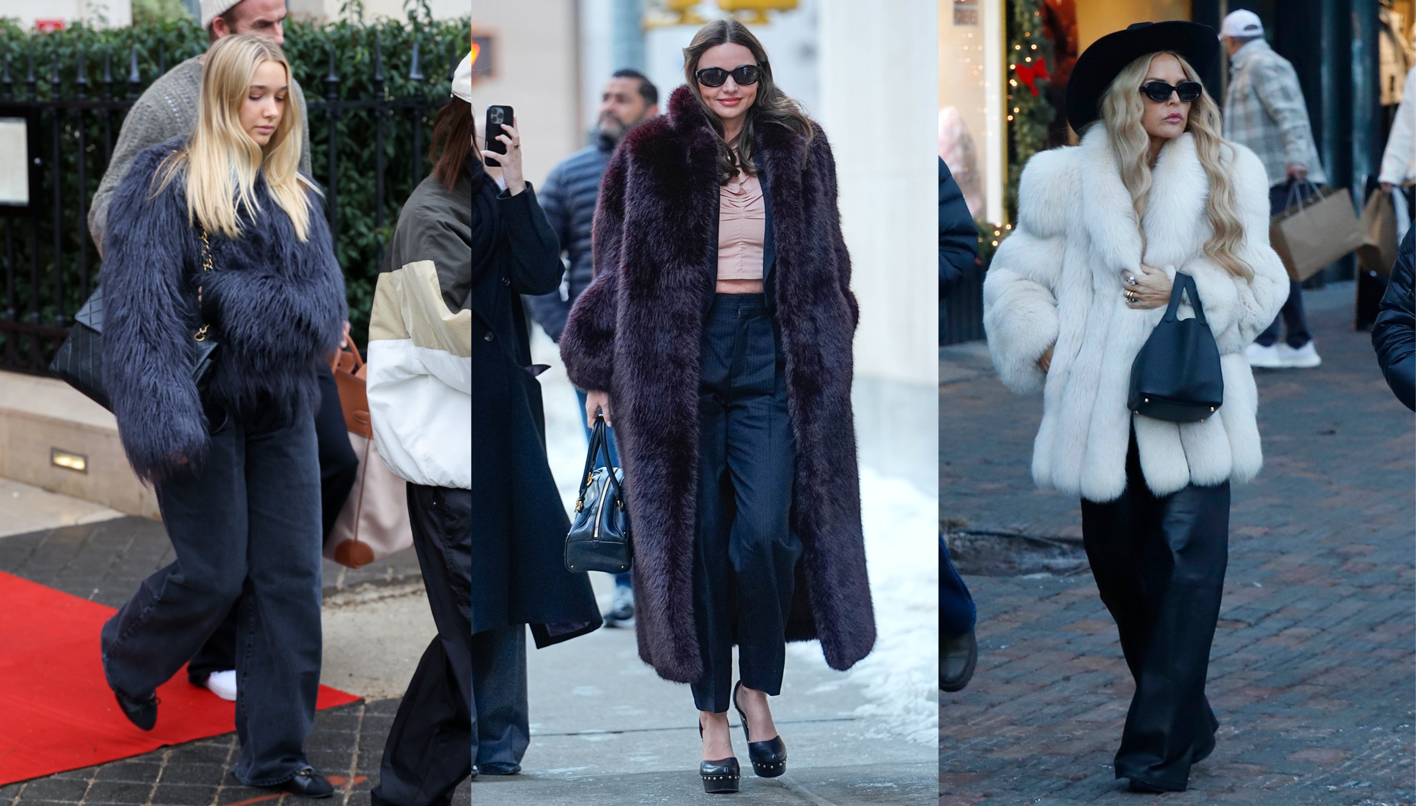 Kožichy v hlavní roli: Jak je letos nosí celebrity a proč znovu dominují zimní módě